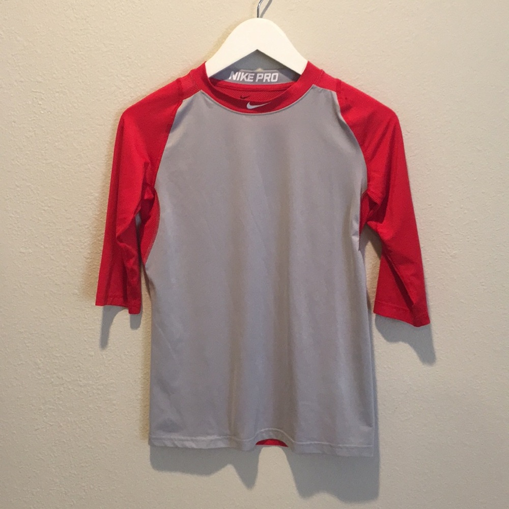 Nike pro cool reglan 3/4 sleeve baseball shirt